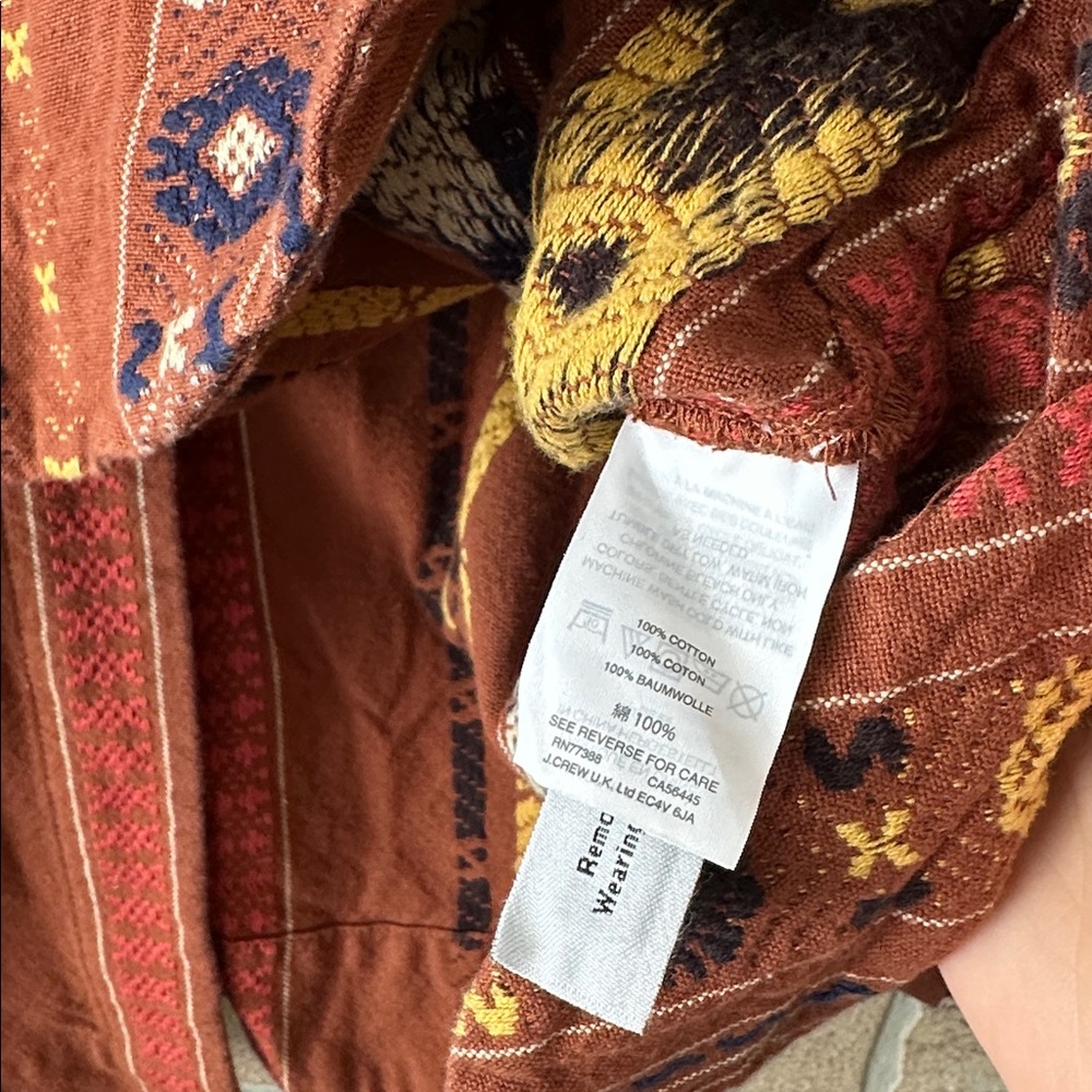 Madewell Embroidered Kimono Shirttail Wrap Jacket- XL Earthy - Picture 9 of 10